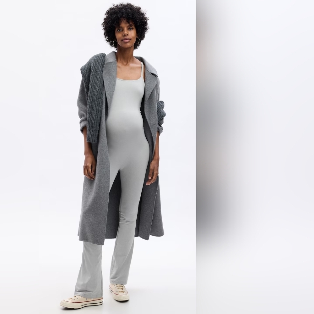 Gap Maternity Modal Flare One-Piece Gray Jumpsuit Playsuit Size‎ Extra Small